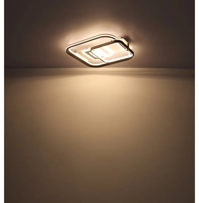 Plafoniera LED cu telecomanda design modern Ani alb