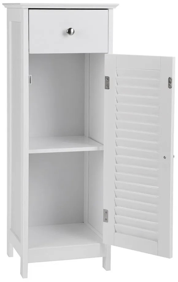 Dulap de baie cu sertar Songmics, înălțime 89 cm, alb