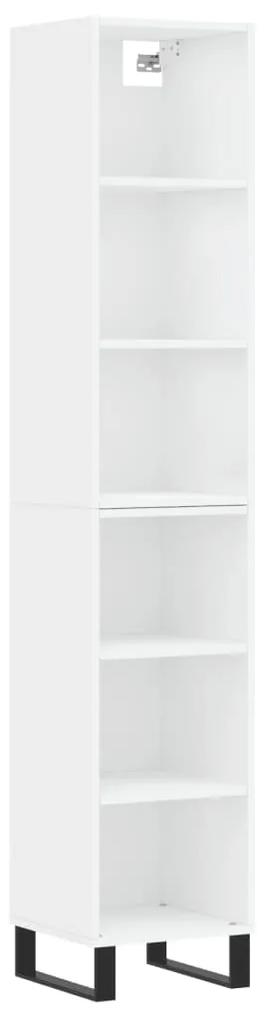3189853 vidaXL Dulap înalt, alb, 34,5x32,5x180 cm, lemn prelucrat