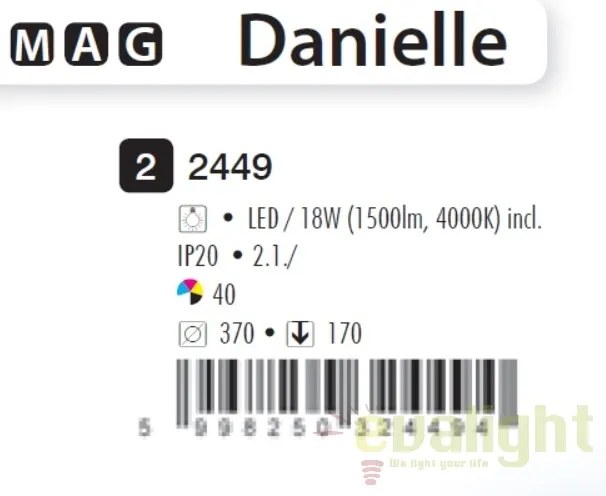 Plafoniera LED design modern Danielle 2449 RX