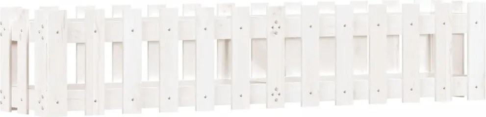 vidaXL Pat înălțat grădină design gard alb 150x30x30cm lemn pin tratat