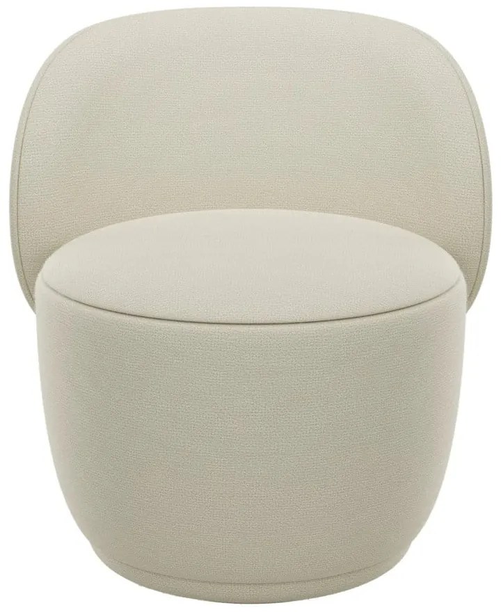 Fotoliu bej cu tapițerie din stofă bouclé KUON – Blomus