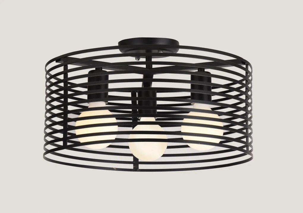 Lustra Pendul Negru Rotund 3