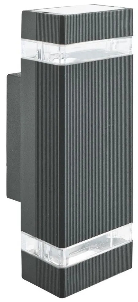 Aplica perete exterior IP44 Up and Down Sheffield negru