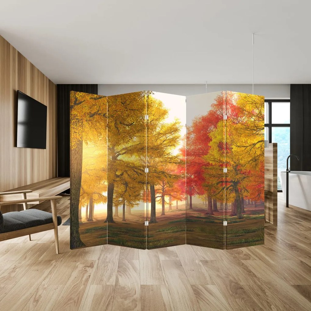 Paravan - Copaci toamna (210x170 cm)