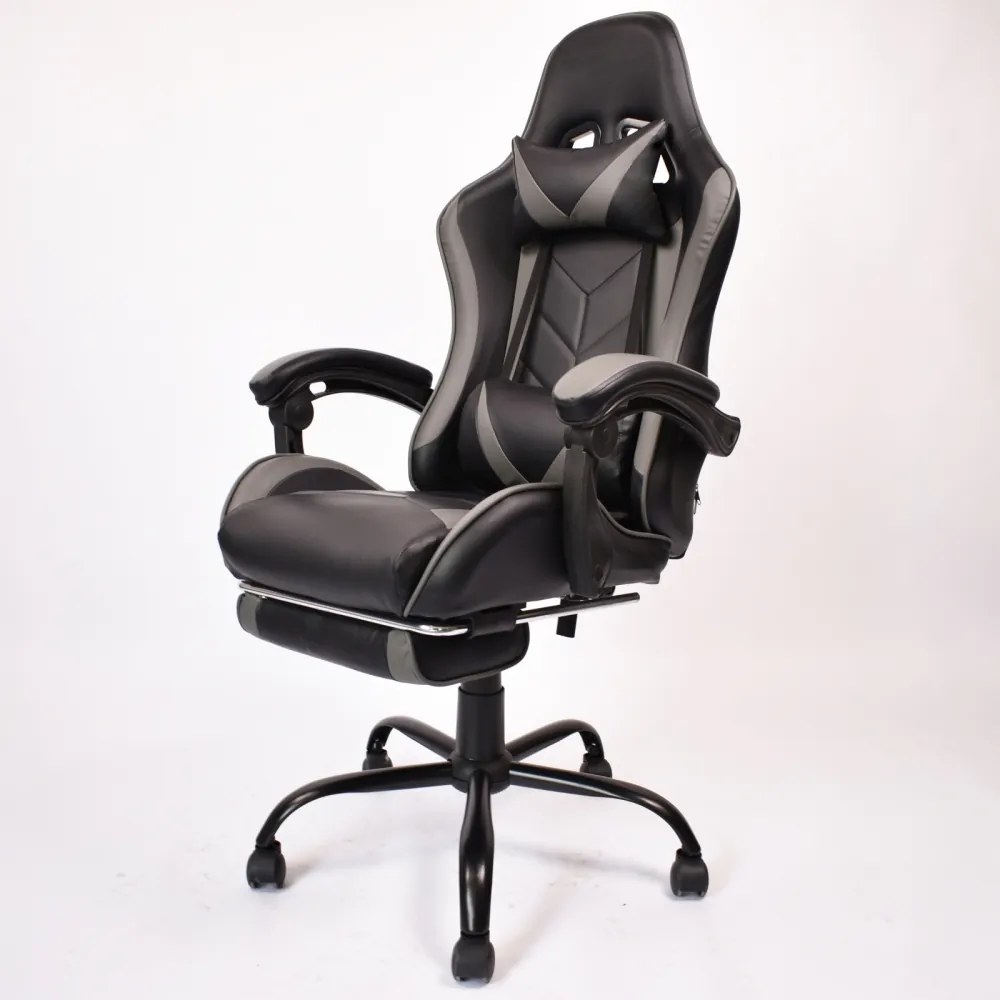 RESIGILAT- Scaun gaming, funcție recliner, suport picioare, SIG LD002, Negru/Gri