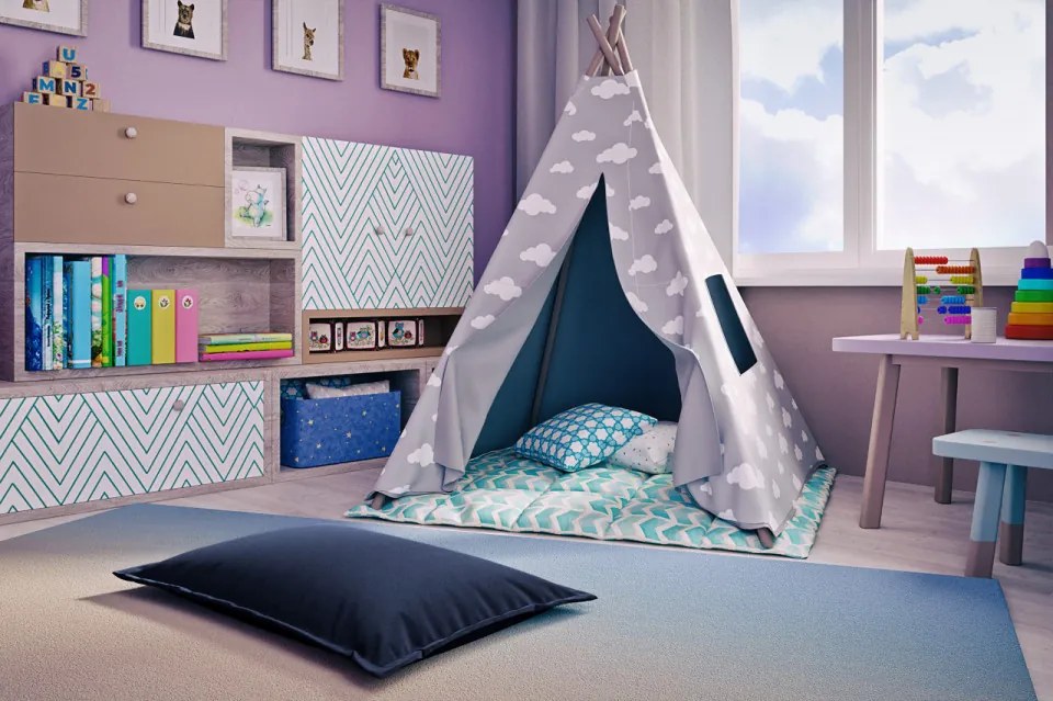 Perna de podea, 140x30x170 cm, Bari, Eltap (Culoare: Gri / Poco 3)