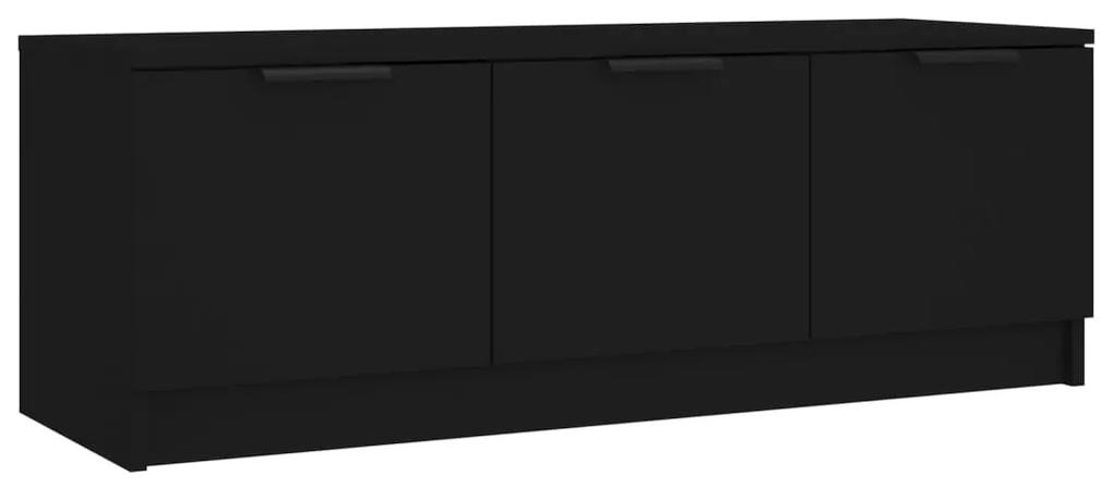 811359 vidaXL Comodă TV, negru, 102x35x36,5 cm, lemn prelucrat