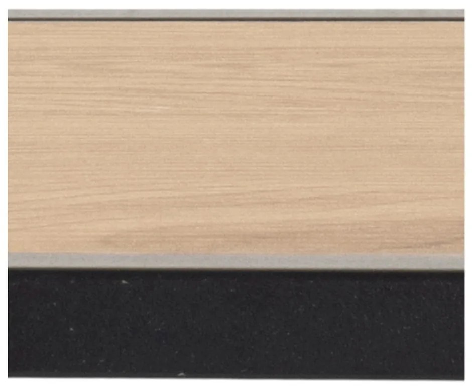 Cuier de perete negru/în culoare naturală cu raft cu aspect de lemn de stejar Seaford – Actona