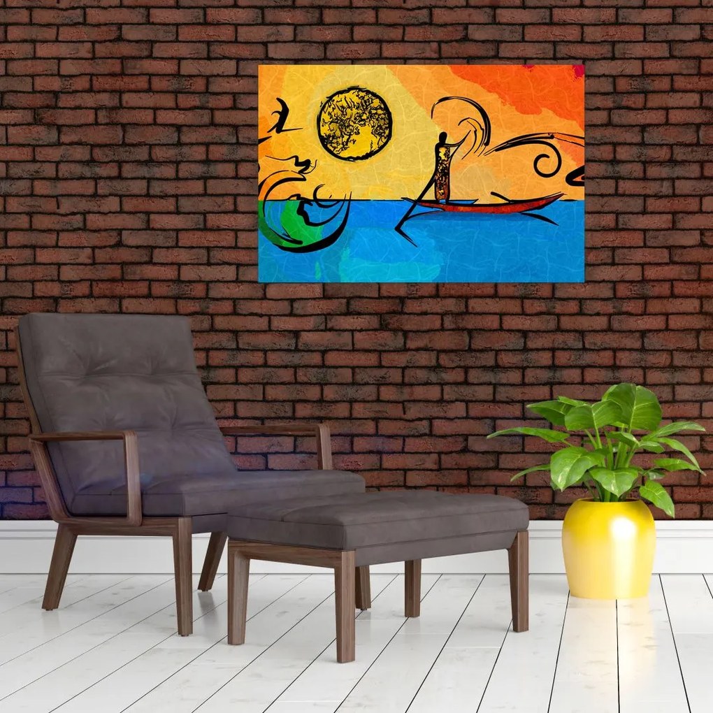 Tablou cu pictură străveche (90x60 cm)