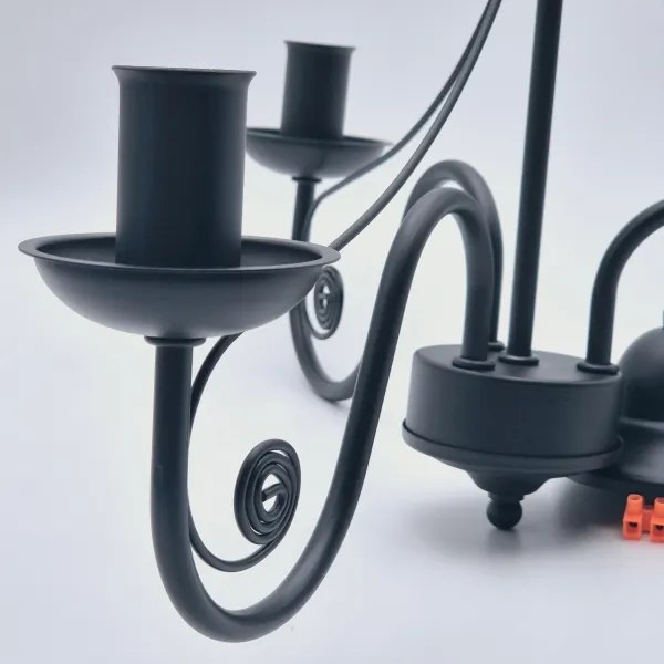 Lustră pe lanț DONATO 3xE14/40W/230V negru