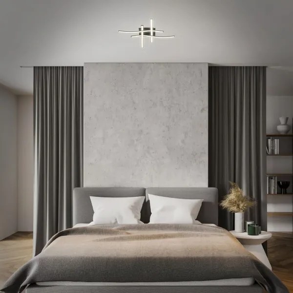 Brilo 3677-045 - Plafonieră LED, 14,4 W, 230 V, neagră