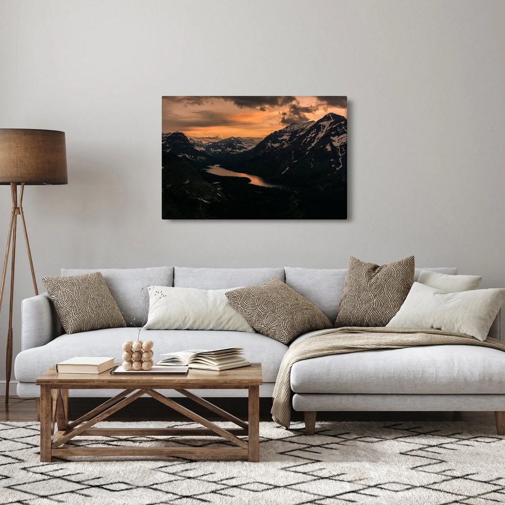 Tablou - Lac între munți (90x60 cm)