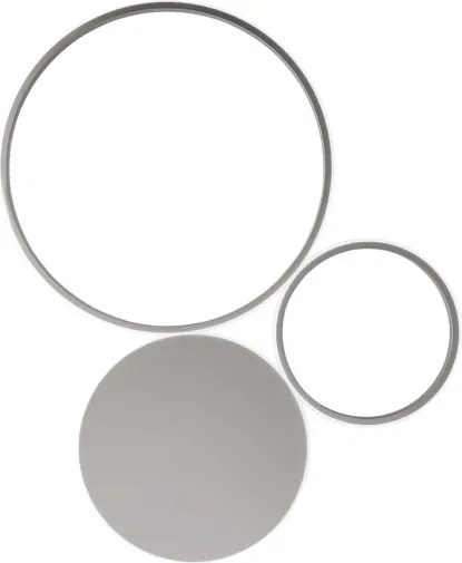 Ondaluce - Lampă de perete LED dimabilă POIS, 42 W, 230 V, argintiu