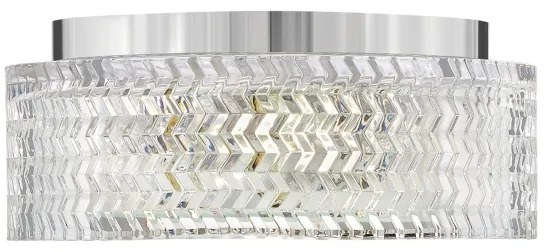 Plafonieră Hinkley HK-ELLE-F-S-CM 2xE27/60W/230V d. 30,5 cm crom