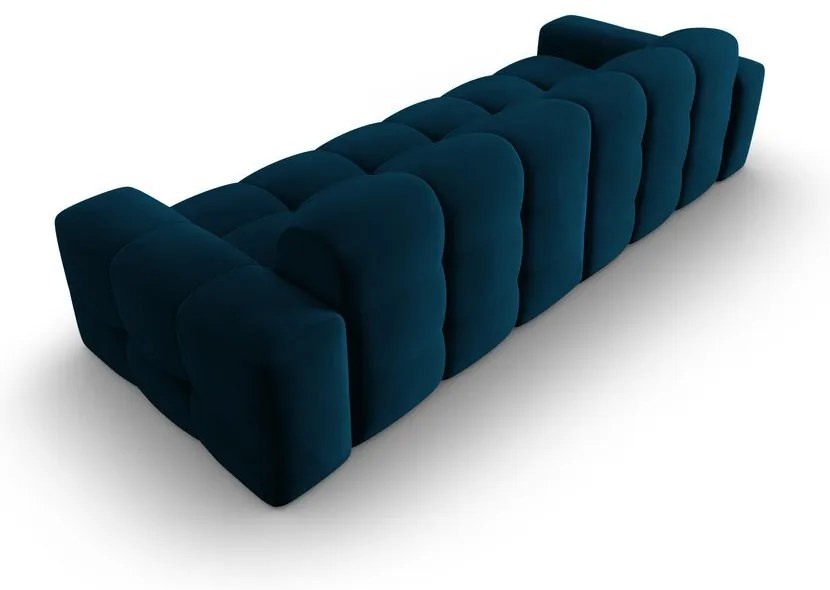 Canapea albastru-închis cu tapițerie din catifea 255 cm Kendal – Micadoni Home