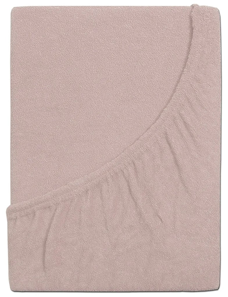 Cearșaf de pat 4Home din frotir Ideal roz pal,90 x 200 cm, 90 x 200 cm