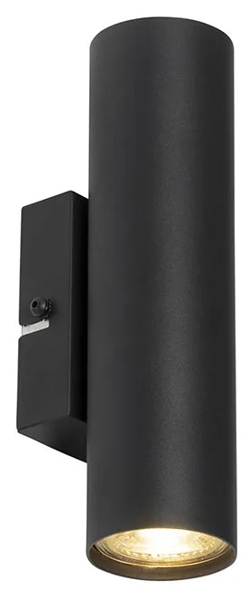 Lampă de perete inteligentă modernă neagră, inclusiv 2 GU10 Wifi - Jeana