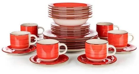 Set de masă Banquet Spiral Red 30 de piese