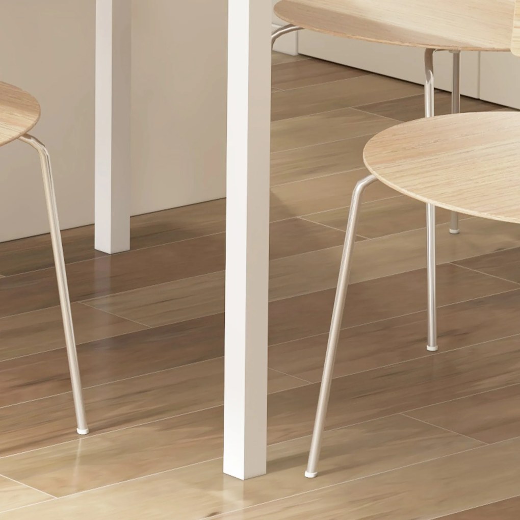 HOMCOM Masă de luat extensibilă masă de bucătărie design modern cu blat mare 6 persoane cadru din oțel maroînchis | Aosom Romania