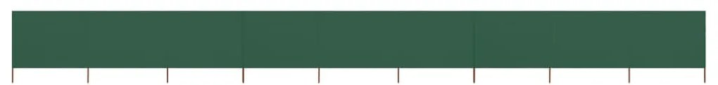 vidaXL Paravan anti-vânt cu 9 panouri, verde, 1200 x 160 cm, textil