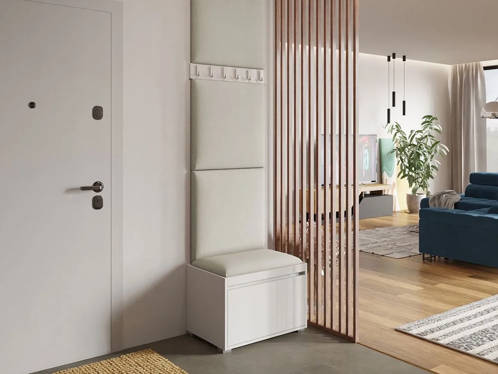 Mobilier pentru hol Leon 60 VII (Alb) (Manila 02). Promo -17%. 1059851