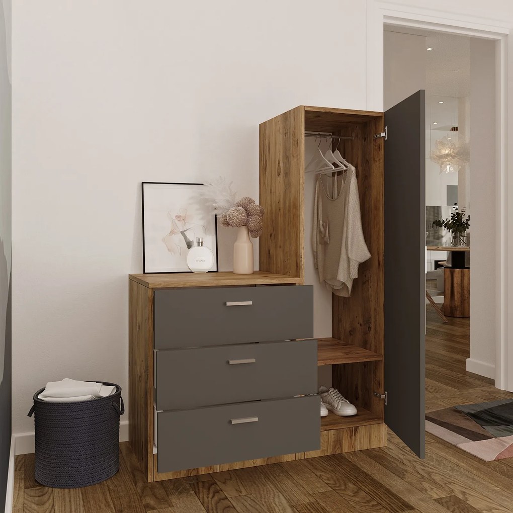 Set mobilier pentru hol Cicci (Pin atlantic + Atracit). 1072752