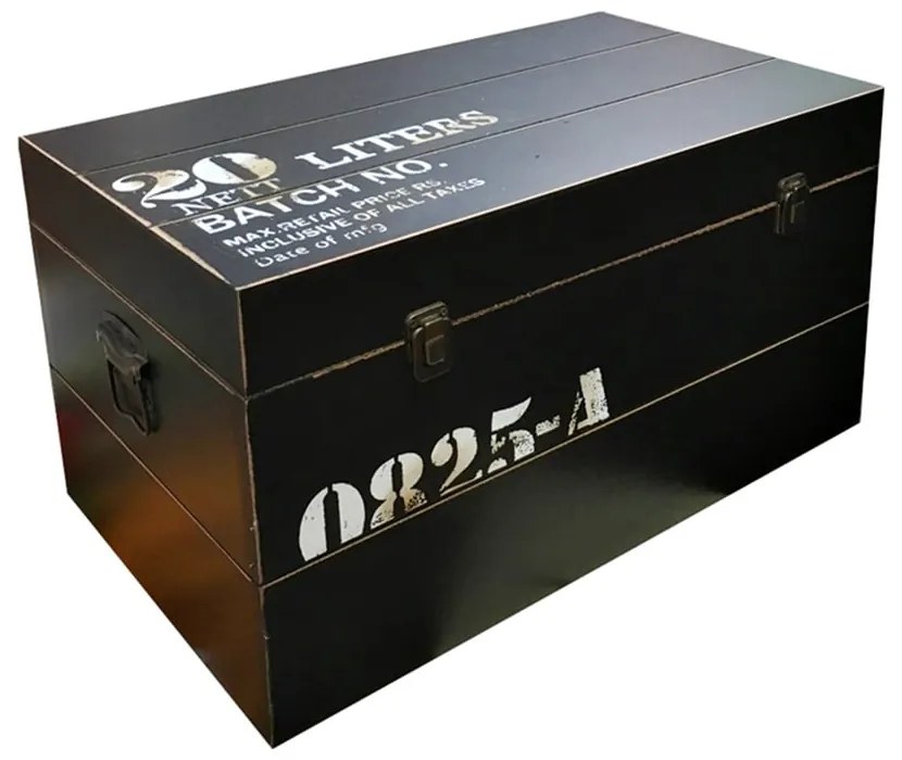 Cufar lemn GIANT MEMORIES, Negru, 69x40x33cm