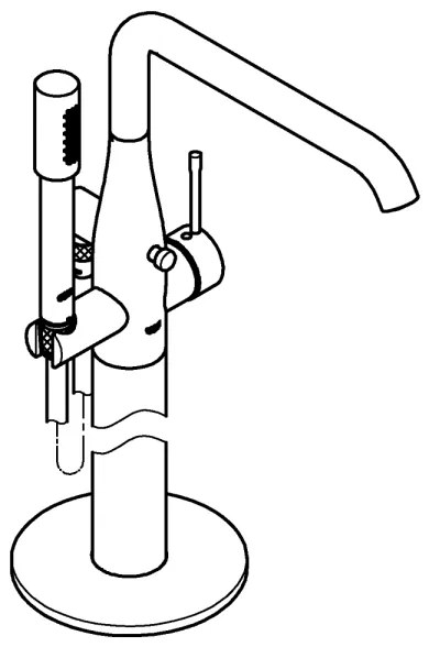 GROHE 23491DC1 - Baterie de cadă ESSENCE 277 mm, oțel inoxidabil