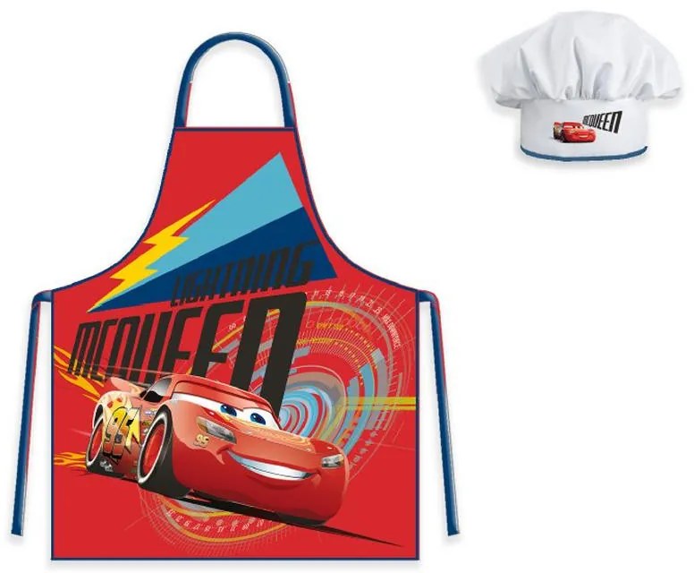 Disney Mașini Lightning șorț pentru copii set 2 bucăți