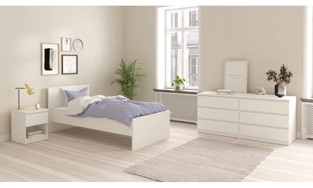 Pat alb 90x190 cm Naia – Tvilum