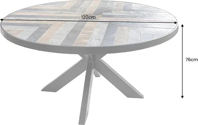 Masa Rotunda, Diametru 120cm, Design Unicat, Mountain Soul