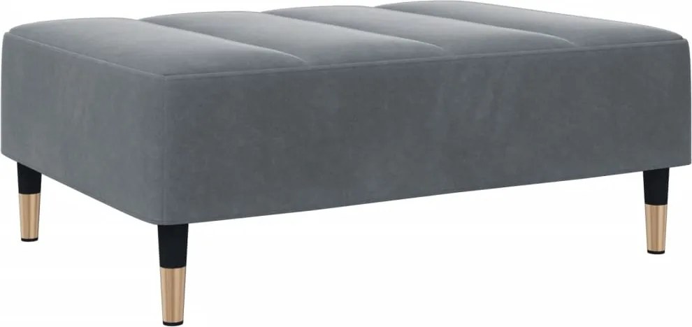 vidaXL Taburet, gri închis, 77x55x31 cm, catifea