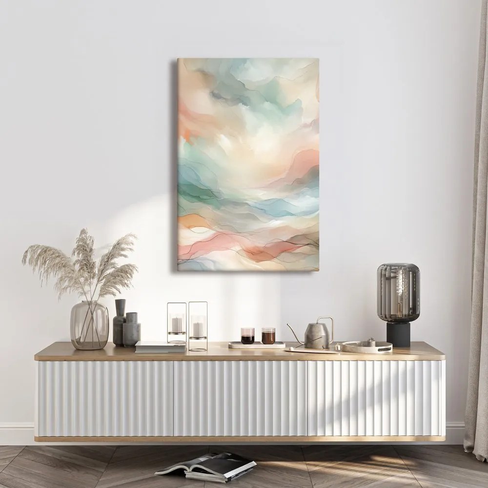 Tablou valuri pastelate delicate