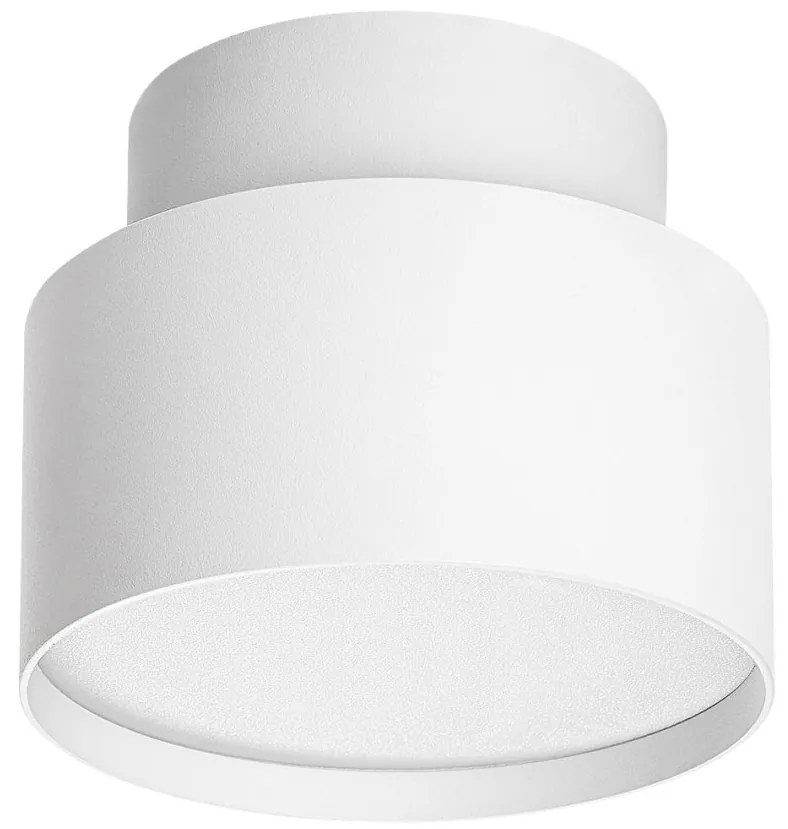 Mini Plafoniera LED cu lumina ambientala in sus Ovidia alb D-11cm