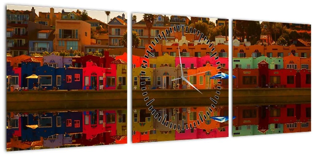 Tablou - Loc pentru baie de vară (cu ceas) (90x30 cm)