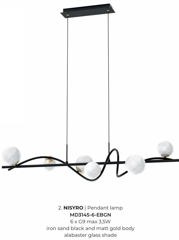 Lustra moderna cu 6 surse de lumina Nisyro