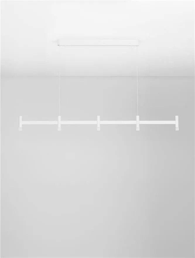 Lustra liniara cu 5 spoturi LED 3000K POETIC alb