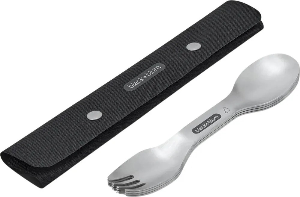 Set de furculițe argintiu din oțel inoxidabil 4 buc. Spork – Black + Blum