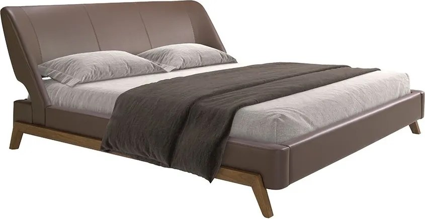 Pat dublu design LUX Brown 180x200cm