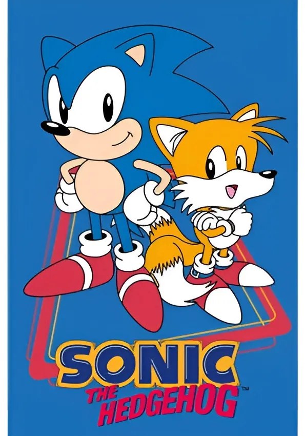 Sonic Ariciul Tails prosop de mână și față, prosop 30x50cm
