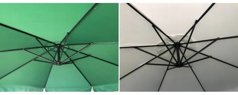 Umbrelă de grădină verde deschis cu suport