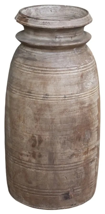 Vas decorativ din lemn reciclat ,H42 cm, Grimaud