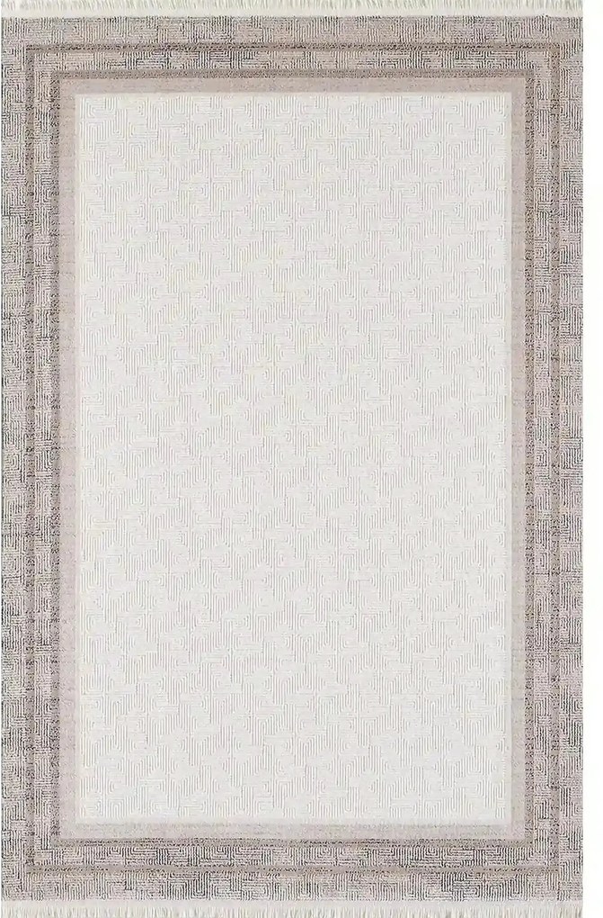 Covor ROMANTIK 02425A, 160x230 cm, forma dreptunghiulara, acril, crem/