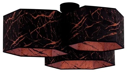 Lustră aplicată Duolla ROLLER TRIO HEX 3xE27/15W/230V negru/cupru