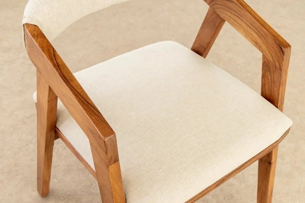 Scaun dining material textil gri deschis si lemn MAMMUT