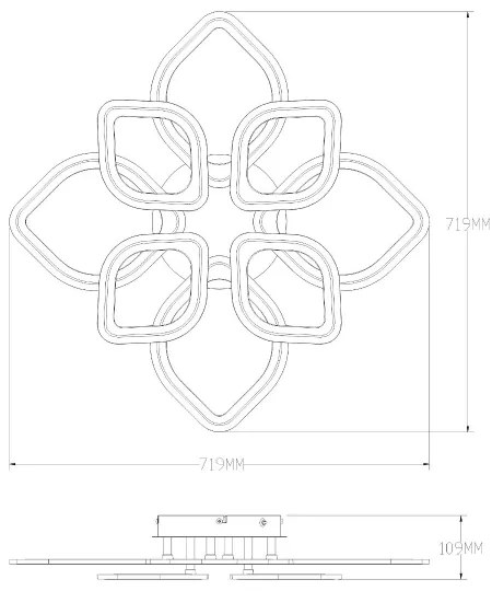 Plafonieră LED dimabilă Zuma Line MS236180R-BK ILLUMIA LED/75W/230V 3000-6000K negru + telecomandă