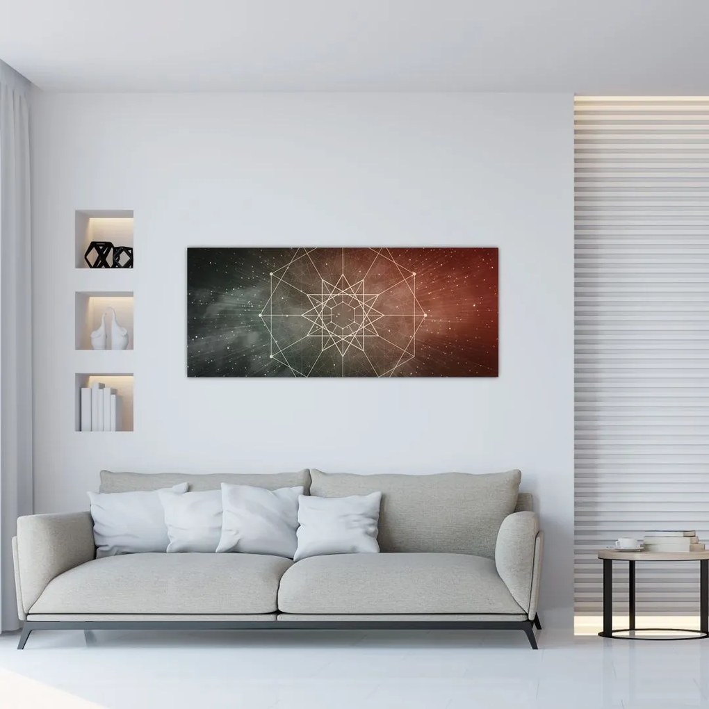 Tablou - Dodecagrama cosmică (120x50 cm)