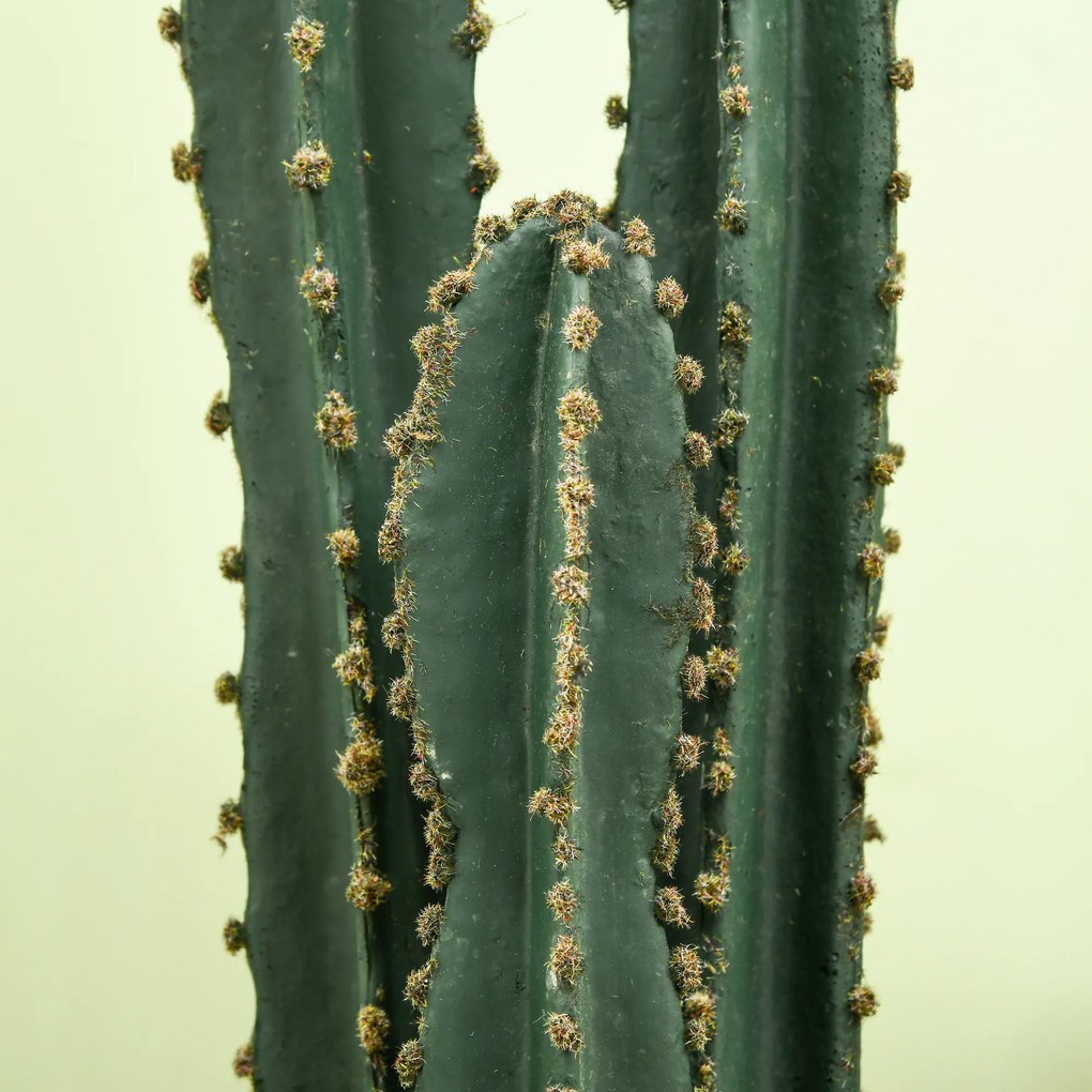 Outsunny Cactus artificial extrem de realist plantă artificială de dimensiuni mari dim. Ø 18 x 120H cm verde | Aosom Romania