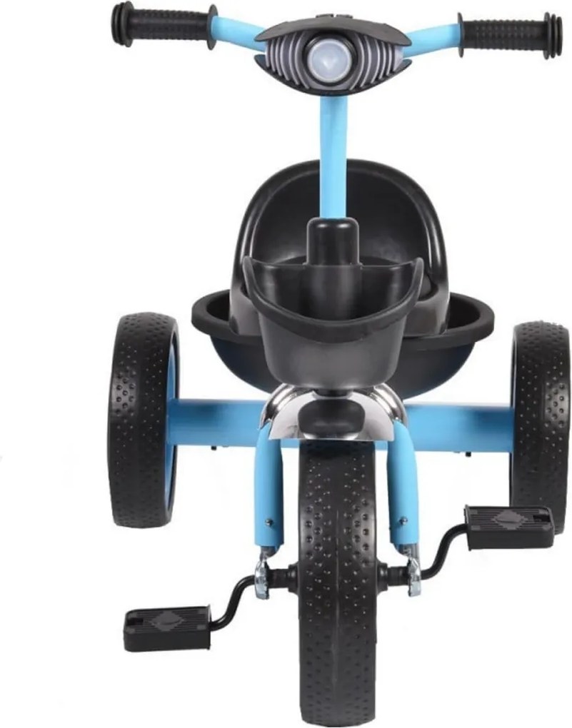 Tricicleta cu pedale NOVOKIDS™ Hawk Trike , Cu melodii si lumini, Doua cosulete pentru jucarii, Max 25 kg, Roti din cauciuc EVA, Cadru metalic, Far